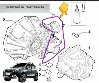 Fiat Panda Cross 0.9 Twinair scatola ripartitore