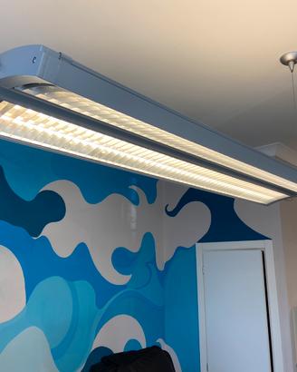 Lampadario ufficio neon