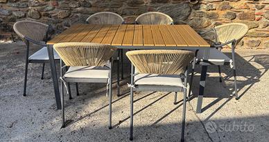 Set da giardino 7 pezzi