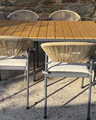 Set da giardino 7 pezzi