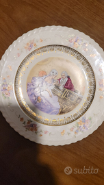 Piatto decorativo in Porcellana di Bavaria antico