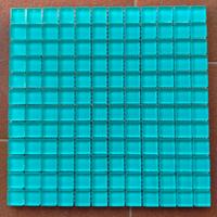 mosaico in vetro acquamarina 30x30
