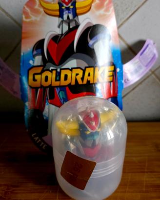 Figura action Goldrake Bauli con cartoncino.