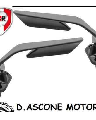 COPPIA SPECCHI retrovisori Dx Sx Dark Saber Nero F