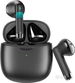 NUOVI Auricolari Cuffie Bluetooth 5.3 Bianco-Nero