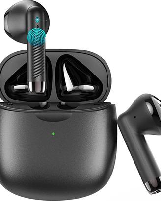 NUOVI Auricolari Cuffie Bluetooth 5.3 Bianco-Nero