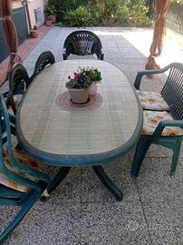 TAVOLO + PANCHINA RESINA