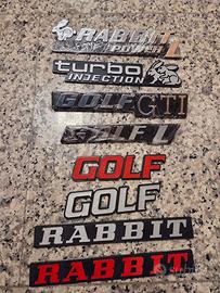 scritte volkswagen golf mk1 - mk2 
