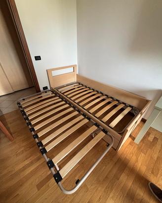Letto singolo con doppia branda (duetto) 