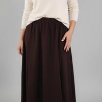 Gonna marrone in viscosa Rubamori elasticizzata 
