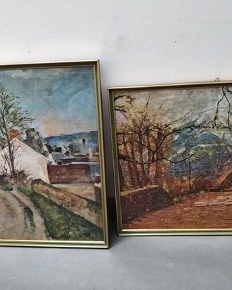 2 stampe paesaggi anni 50