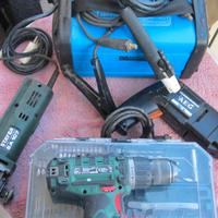 TRAPANO AEG+SMERIGLIATRICE+SALDATRICE+AVVITATORE