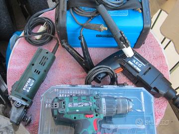 TRAPANO AEG+SMERIGLIATRICE+SALDATRICE+AVVITATORE