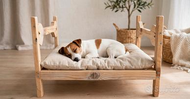 Lettino per cani fatto interamente a mano , Nuovo