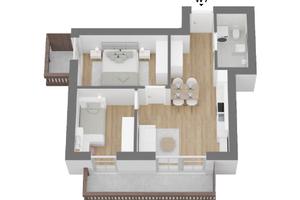 W7: Trilocale al primo piano con balcone