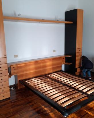Camera da letto matrimoniale in legno moderno