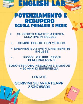 English lab potenziamento recupero