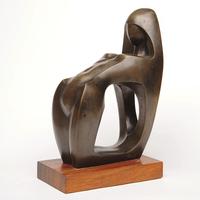 JANNU' SCULTURA IN BRONZO "DONNA INGINOCCHIATA"