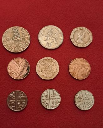 monete inglesi/francesi