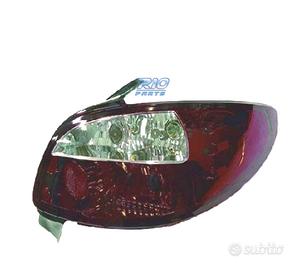 FANALI PER PEUGEOT 206 98-09 ROSSO AFFUMICATO