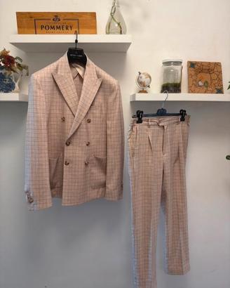 Completo Bottega del Sarto, doppio petto a quadri