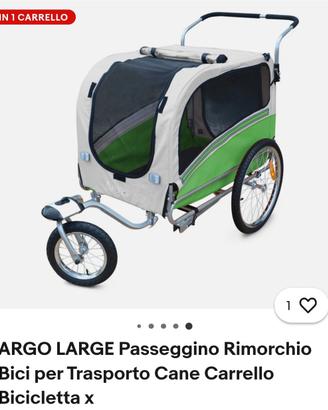 Carrellino + trasportino x animali taglia L