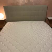 Letto con contenitore color tortora