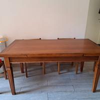 divano letto + tavolo in legno mogano