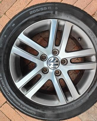 4 cerchi originali VW  16 poll Cleveland + gomme