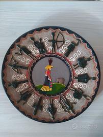 Piatto Arte Sarda Da Parete In Terracotta Sardegna