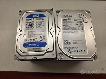 Lotto 10 HDD 500GB SATA 3.5 Seagate WD