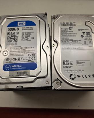 Lotto 10 HDD 500GB SATA 3.5 Seagate WD