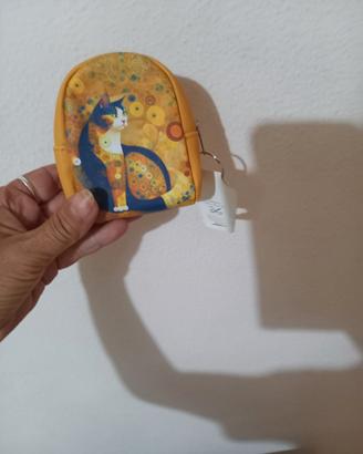 portamonete 👛 gatto sfondo giallo