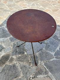 Tavolino vintage da giardino in ferro