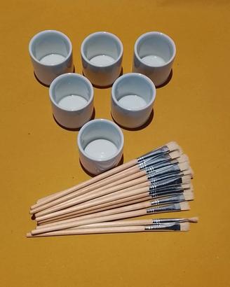 Set Pittura Professionale – 24 Pennelli 6 Vasetti