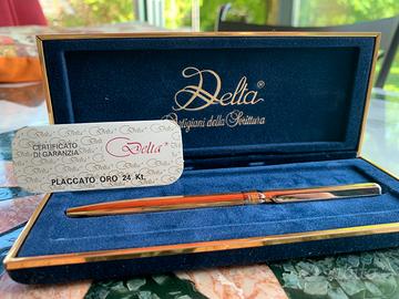 Penna Delta placcata oro 24 Kt