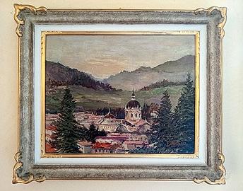 Dipinto a olio d'epoca firmato P. Maugeri