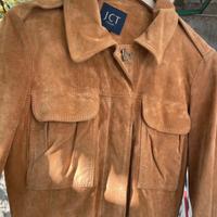 Giacca donna in pelle scamosciata