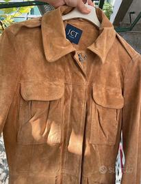 Giacca donna in pelle scamosciata