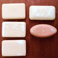 5 Saponette fine anni 50:Caress,Toilet Soap& Roxan