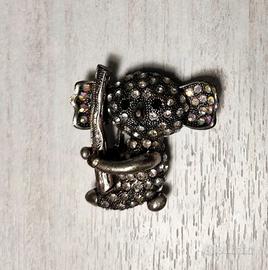 Koala con strass, ciondolo vintage.