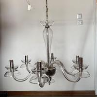 Lampadario vetro sei (6) bracci a sospensione