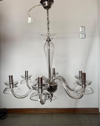 Lampadario vetro sei (6) bracci a sospensione