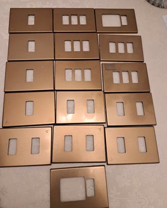 Placche  Bticino serie MAGIC alluminio bronzo