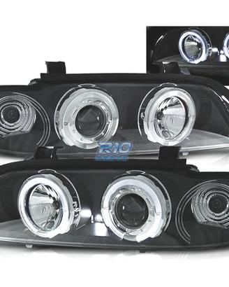FARI BMW E39 95-00 ANGEL EYES LED FONDO NERO