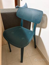 Sedia Polipoprilene Blu Petrolio