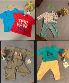 set completi e maglie bimbo 6-9 mesi