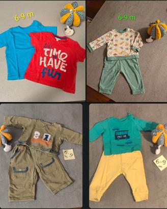 set completi e maglie bimbo 6-9 mesi