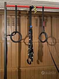 Sbarra regolabile + anelli + trx