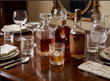 daVILLAveneta900SET8bicchieriWHISKYvintageCRISTALL